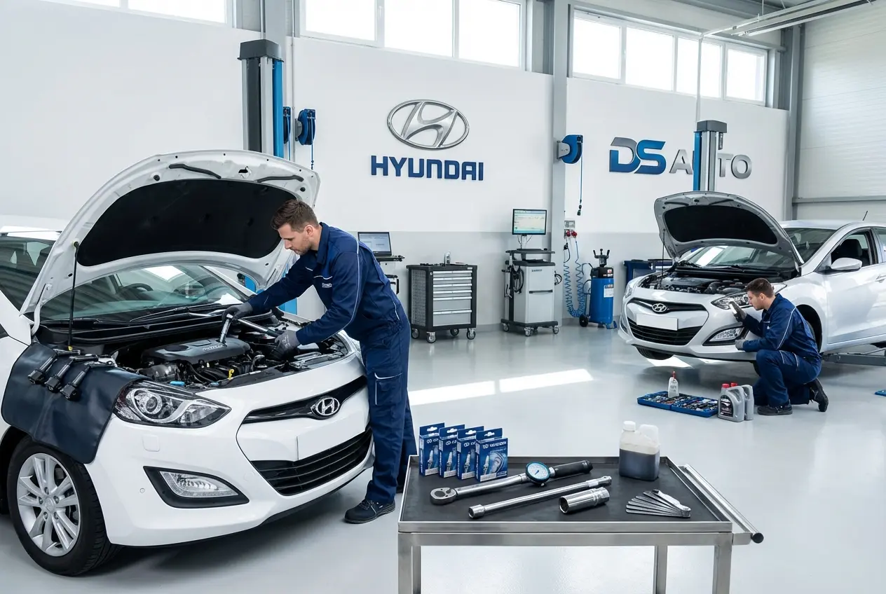 Замена свечей зажигания автомобиля Hyundai в автосервисе DS AUTO в Жуковском
